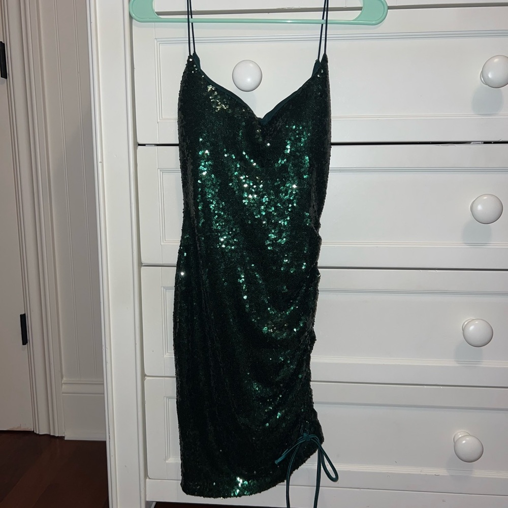 B Darlin Emerald Sequin Dress